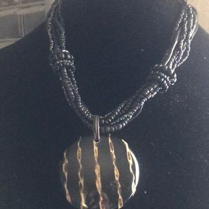 Multi-Colored Seed Beads with Pendant